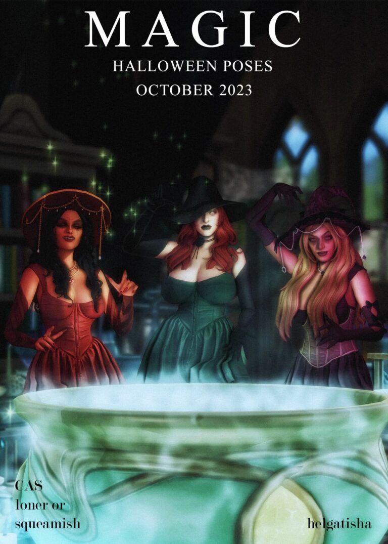 (TS4) Halloween poses Magic