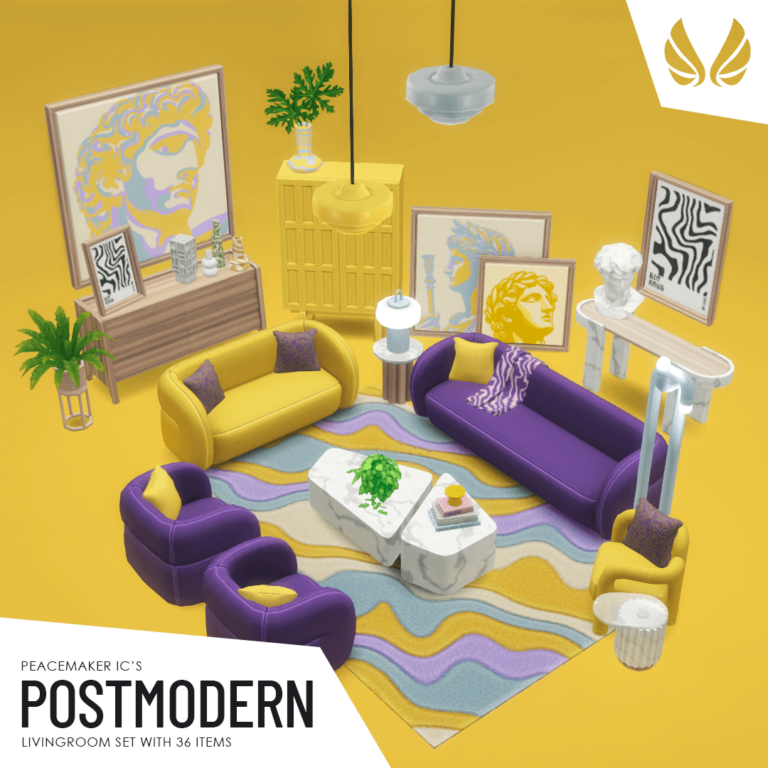 Postmodern Living - Vibrant Modern Set for Your Sims