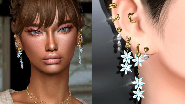 7 Piece Elegant Gold Earring