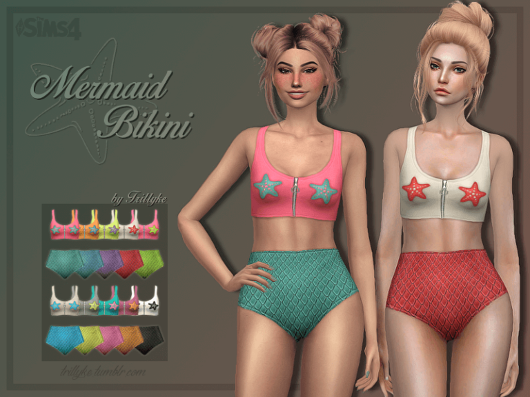 trillyke mermaid swimsuit set