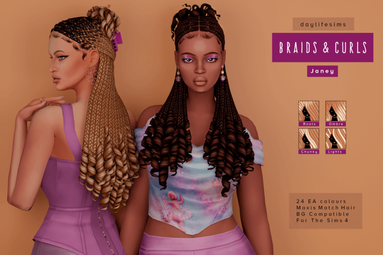BRAIDS & CURLS - Janey (3 versions)