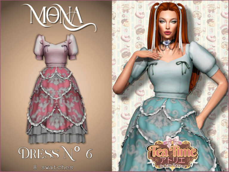 TeaTime_Dress with bows and lace