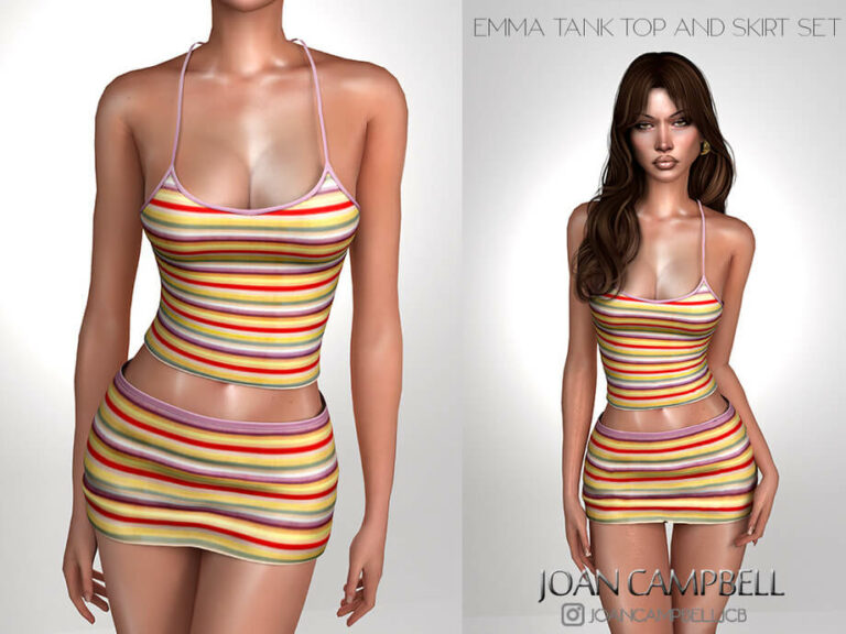 EMMA TANK TOP AND SKIRT SET