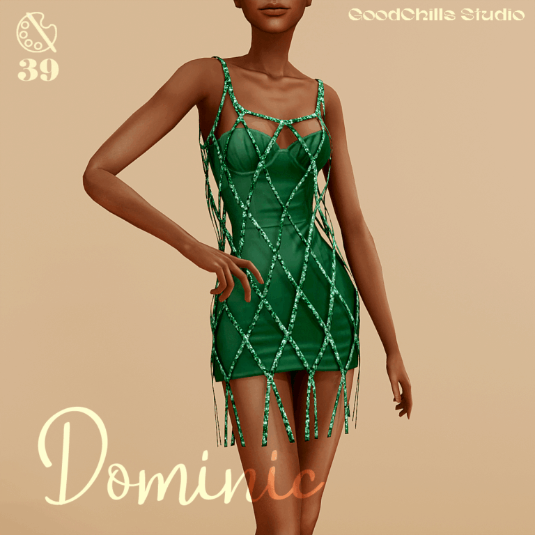 GCS Dress Dominic crystal Mesh Mini