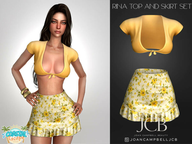 RINA TOP AND SKIRT SET