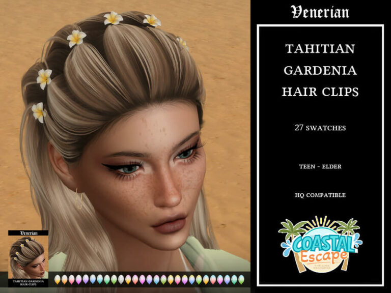 Tahitian Gardenia Hair Clips by Venerian