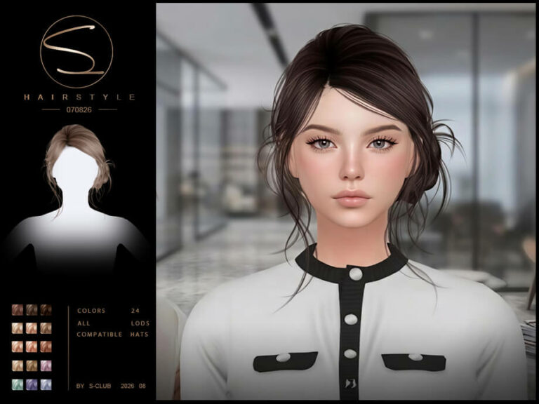 S-CLUB side-buns hairstyle