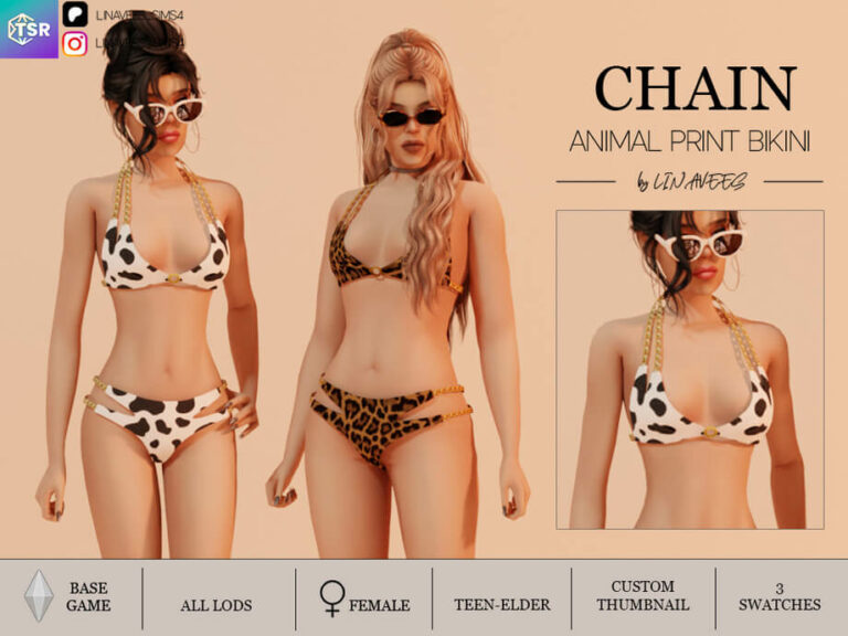 CHAIN ANIMAL BIKINI - TOP