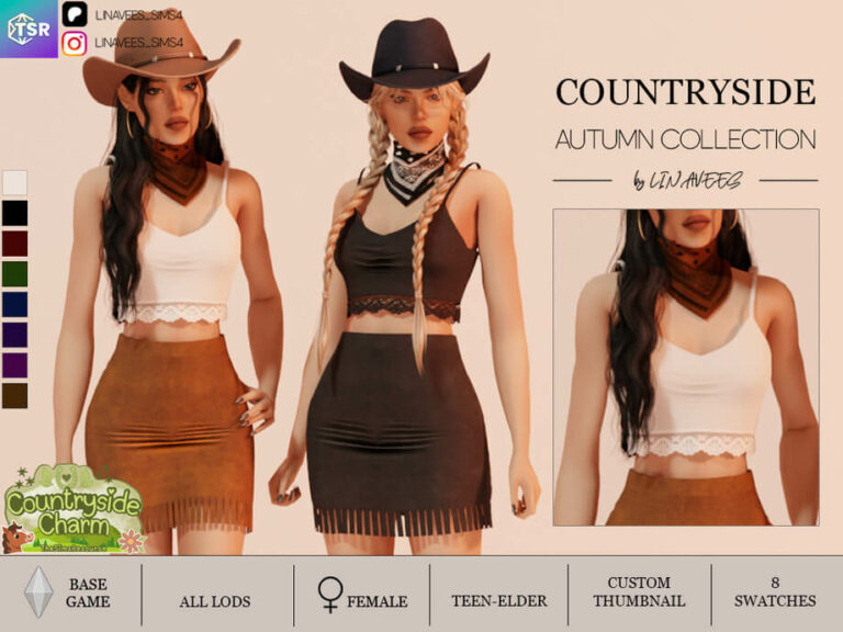 COUNTRYSIDE CHARM - TOP WITH LACE